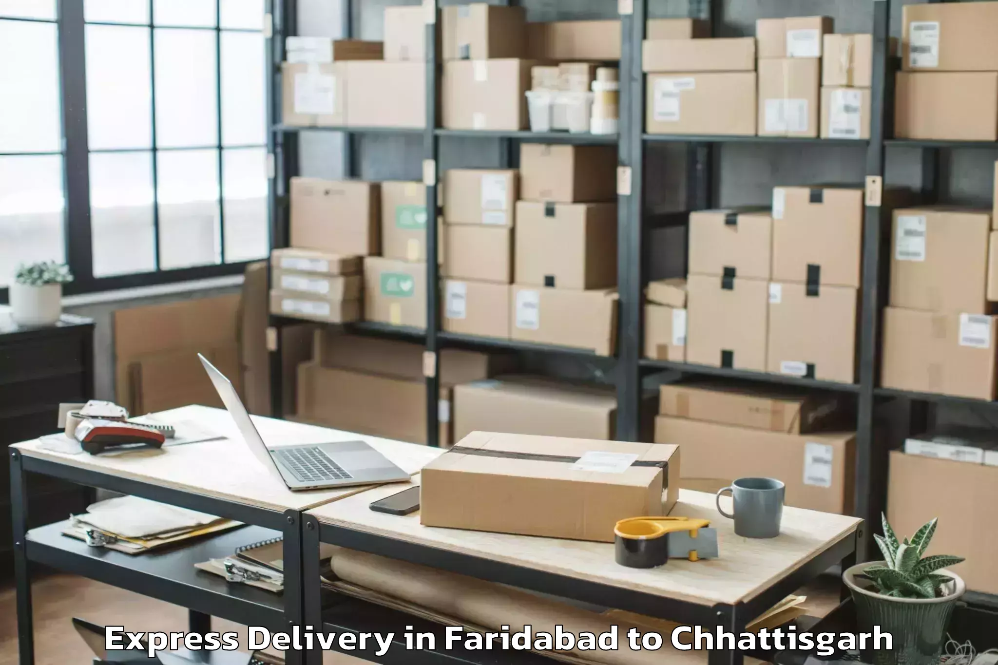 Get Faridabad to Iit Bhilai Express Delivery